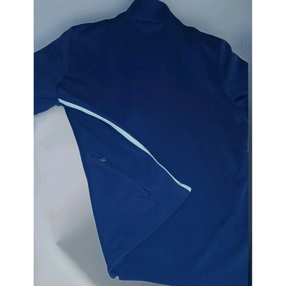 Lands' End Navy Track Jacket Sz 8-10 M Zip-Up Activewear Workout Performance - Picture 5 of 10